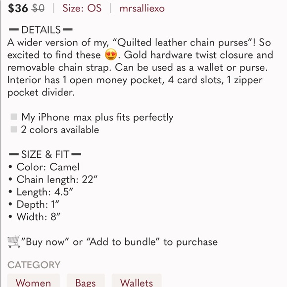 🆕🔄 Reposh Wrap Around Me Wallet On A Chain - Picture 6 of 6